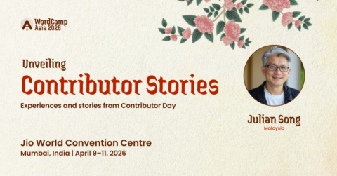 Julian Song featured in WordCamp Asia Contribution story